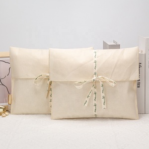 Pochette d'enveloppe recyclable en coton naturel 100% écologique pour pochette d'emballage de cadeaux pour livres d'emballage de cadre photo - Product Image 2