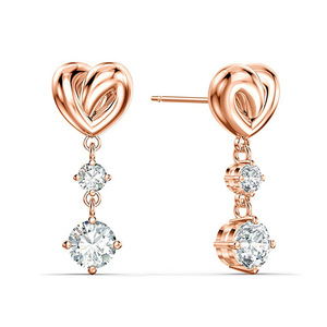 Orecchini Pendenti a Nodo di Cuore per Donne, Accessori di Moda Romantici per Uso Quotidiano - Product Image 4
