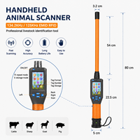 Escáner de mano FDX-B HDX de 134.2kHz para microchip, lector RFID de ganado con larga distancia de lectura