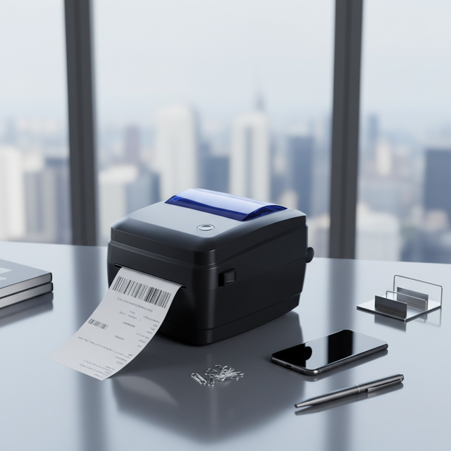 Wireless Bluetooth Thermal Label Receipt Printer with WiFi Connection for Shipping Package Barcode Printing Small Business Use