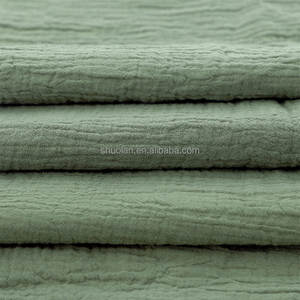 Personalizar materiales textiles tela arrugada liso teñido poliéster tejido Cey Crepe 100% tela de algodón - Product Image 3