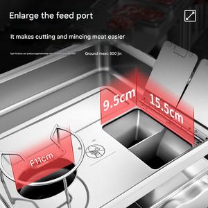 Tritacarne Commerciale Automatico ad Alta Potenza in Acciaio Inox con Funzione di Affettatura e Riempimento - Product Image 4