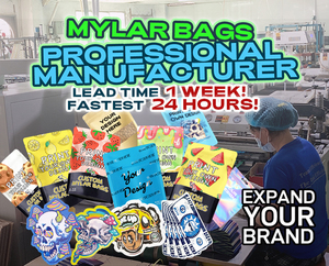Custom Unique Shape 3.5 Die <b>Cut</b> Plastic Mylar Packaging Bags with Logo - Product Image 2
