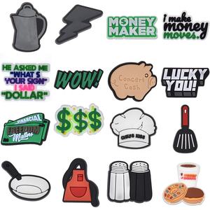 Directo de fábrica, logotipo personalizado, decoración de zapatos de PVC, hamburguesa, donuts, accesorios para zapatos, zuecos de comida rápida, encanto, regalo para niños, cartón al por mayor - Product Image 3