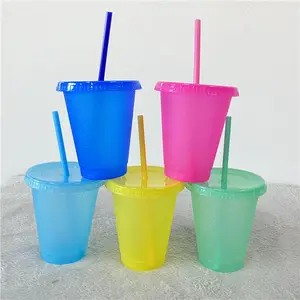 LGBT骄傲5个可重复使用的闪光杯高品质耐用塑料用于冷水饮料5套
