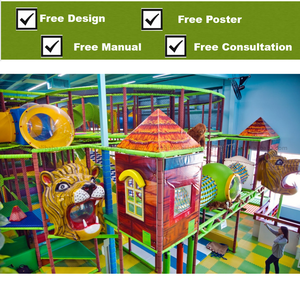 BAIHE grande aire de jeux intérieure thème forêt centre sportif intérieur avec Naughty Castle Slide Ball Pit Ball - Product Image 5