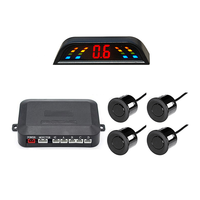Système universel d'aide au stationnement de voiture Hesida 4 capteurs avec affichage Led Radar de stationnement de recul à LED avec 4 capteurs