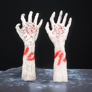 Imitazione sangue mano pauroso oggetto di scena casa fantasma Halloween macchiato di sangue <span class=keywords><strong>Zombie</strong></span> festa da camera Costume <span class=keywords><strong>Horror</strong></span> Mock - Product Image 4