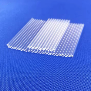 Fabrika Doğrudan Satış Küçük Çaplı Kuvars Cam Tüpler Yüksek Kaliteli Mikro Gözenekli Kuvars Tüpler Özelleştirilmiş Boyutlar Kesim Yüksekliği - Product Image 2