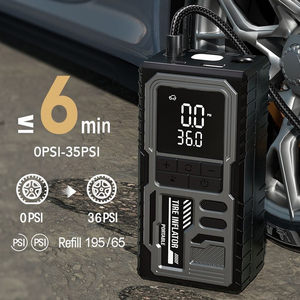 Máy nén khí 3 trong 1 4000mAh-ngân hàng điện, đèn khẩn cấp & Lạm Phát mạnh cho ô tô, xe đạp và du lịch (bơm nhanh 150PSI) - Product Image 4