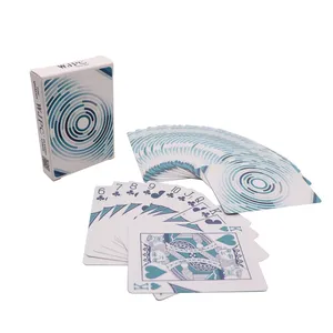 WJPC пользовательские покерные карты колода индивидуальная печать логотипа Светящиеся в темноте флуоресцентные тисненые глянцевые модные кардиостижильные игральные карты
