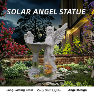 Esculturas de Resina para Jardín, Estatuas Solares Impermeables con Forma de Animal, Figuras de Ángeles para Exteriores, Luces que Cambian de Color, Pintadas a Mano, Duraderas - Product Image 2