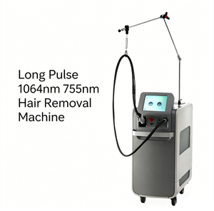 Appareil professionnel d'épilation permanente à double longueur d'onde (1064 nm et 755 nm) à impulsions longues pour le corps et le visage, adapté à tous les types de peau - Product Image 1