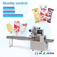 Machine d'emballage horizontale pour biscuits, machine d'emballage de pain, machine d'emballage de croissants, machine d'emballage Flow Pack entièrement servo-assistée.