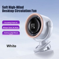Ventilador de mesa con clip, oscilante, de pared, con pantalla digital, motor sin escobillas de 3600mAh, 100 velocidades, gran potencia de viento, ¡Oferta de fábrica!