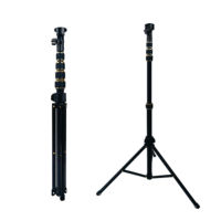 Support de téléphone portable pliable, support pour diffusion en direct, caméra DV, photographie, trépied télescopique en métal sur pied, 2,1 m