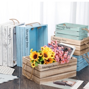 Logo en bois personnalisé Boîte de rangement pour légumes en bois non fini <span class=keywords><strong>Caisse</strong></span> en bois bon marché - Product Image 6