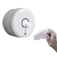 Mini distributeur de papier toilette à traction centrale mural réglable sortie de papier ABS matériel serrure à clé