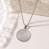 Colliers Pendentifs de Mode en Acier Inoxydable avec Calligraphie Islamique Arabe Allah Musulman Eid Ayatul Kursi pour Hommes et Femmes