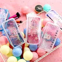 Trousse à crayons transparente en PVC, étui d'école écologique à fermeture éclair pour papeterie, vente en gros, pièces
