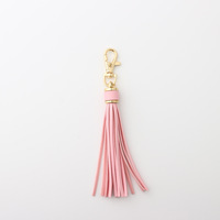 Porte-clés à pompon en cuir PU de haute qualité à prix abordable, accessoire doré pour filles