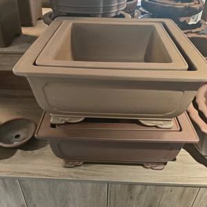 <span class=keywords><strong>Pot</strong></span> à bonsaï <span class=keywords><strong>carré</strong></span> non verni XXXL avec pieds en forme <span class=keywords><strong>de</strong></span> nuage - Product Image 5