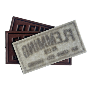 Gehele Kledinglabels Logo Naaien Op Kleding Tag Pu Lederen Patch Kledingstuk Echt Leer Voor Kleding - Product Image 3