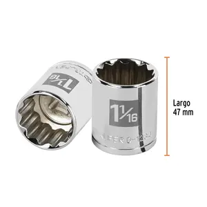 Juego de llaves de vaso de 12 puntas de 1-1/16 pulgadas, con accionamiento de 1/2 pulgada, TRUPER - Product Image 2