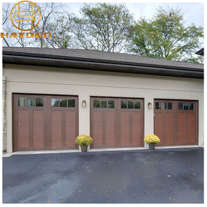 Portes <span class=keywords><strong>de</strong></span> <span class=keywords><strong>garage</strong></span> sectionnelles électriques personnalisées à isolation thermique et grain <span class=keywords><strong>de</strong></span> bois pour villa - Product Image 3