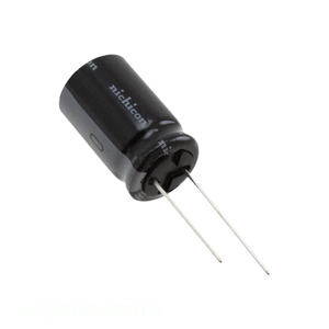 ตัวเก็บประจุ18 uF 20% 400V แบบเรเดียลตัวเก็บประจุแบบมีรูผ่าน UVC2G180MPD1TD 18 uF ของแท้ - Product Image 1