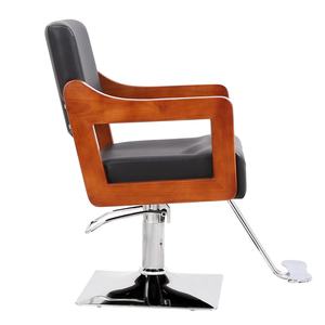 Nội thất tiệm làm tóc, tiệm làm đẹp hiện đại bán buôn, ghế tạo mẫu tóc bằng da đen, ghế cắt tóc thủy lực có thể ngả lưng - Product Image 5