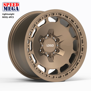 Jantes en alliage léger Speed Mega Matte Bronze style Beadlock 6 trous pour camion tout-terrain, SUV, 4x4, et Rock Crawling - Product Image 3