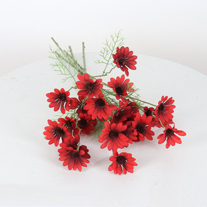 Ramo de Margaritas Artificiales Jessie, Flores de Seda Blancas y Amarillas, Decoración para Bodas y Hogar, Accesorios para Fotografía - Product Image 5