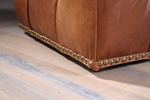 modern leather Cowhide living room furniture chair square milk churn box stool - Product Image 3