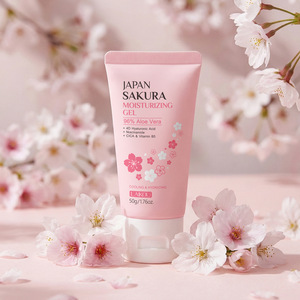 Gel Hidratante LAIKOU Sakura y <span class=keywords><strong>Aloe</strong></span> <span class=keywords><strong>Vera</strong></span> 50g, Gel Facial Calmante para Todo Tipo de Piel, Uso Nocturno - Product Image 2