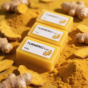 Barre de savon au curcuma de vente chaude soins de la peau sensible éclaircissant éclaircissant dissolvant d'acné - Product Image 3