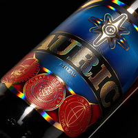 Etiquetas Adhesivas Personalizadas de Lujo, Duraderas y con Relieve, con Logotipo Promocional, para Botellas de Salsa Picante, Vino, Jugo y Envases de Vidrio
