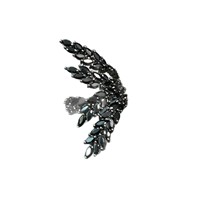 TIANSHE [Série Noire] Boucles d'oreilles, bagues, bracelets vintage, accessoires de luxe pour robe, ensemble noir