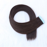 Extensions de cheveux naturels invisibles à bandes adhésives, double épaisseur, cheveux russes, extensions invisibles sans couture à bandes adhésives, trame longue
