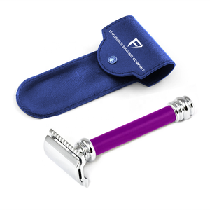 Maquinilla de afeitar de seguridad de acero inoxidable de estilo clásico, libre de óxido y reutilizable con acabado plateado, fácil de sostener y afeitado suave - Product Image 6