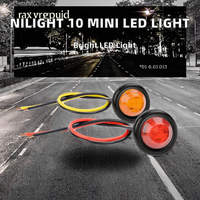 Nilight 10 PCS Feux de positionnement mini LED 3/4 pouces avant/arrière/côté, clignotants, feux de gabarit, compatibles OLIVER (12V Rouge)