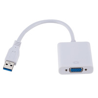 Kabel adaptor USB3.0 ke VGA, kabel adaptor konverter Multi tampilan Video kartu grafis eksternal