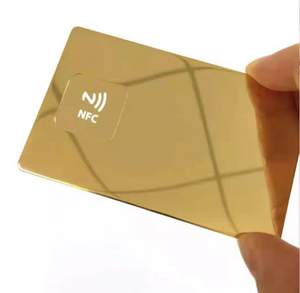 Carte de visite NFC <span class=keywords><strong>RFID</strong></span> personnalisée en acier inoxydable avec design étanche et épaisseur personnalisable - Product Image 1