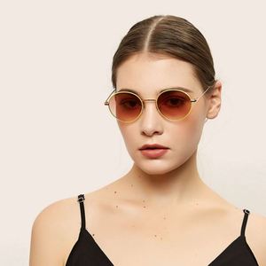 Lunettes de soleil vintage tendance 2019 pour hommes, monture en alliage, verres dégradés, protection UV400, lunettes rondes pour femmes - Product Image 6