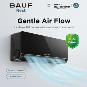 Climatiseur split inverter BAUF 12000 BTU WiFi R32 18dB silencieux, nano-autonettoyant, haute performance énergétique (SEER) - Product Image 3