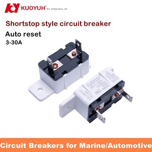 Disjoncteur automatique à réinitialisation automatique KUOYUH série AR 12V 24V DC, style Shortstop pour camping-car, conforme SAE J553/UL1077A, capacité de coupure >100 MOHM - Product Image 3