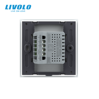 Interruptor Inteligente LIVOLO Estándar del Reino Unido de 2 Botones, Compatible con Alexa y Siri, UE 10A 250V, Panel de Vidrio, Interruptor Eléctrico de Pared