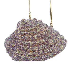 Dazzling Luxury Conch Rhinestone Bags Red Lemon <strong>Purple</strong> Evening Bags Horn Shell Diamond <strong>Clutch</strong> Bags Crystals Party Box <strong>Clutches</strong> - Product Image 3