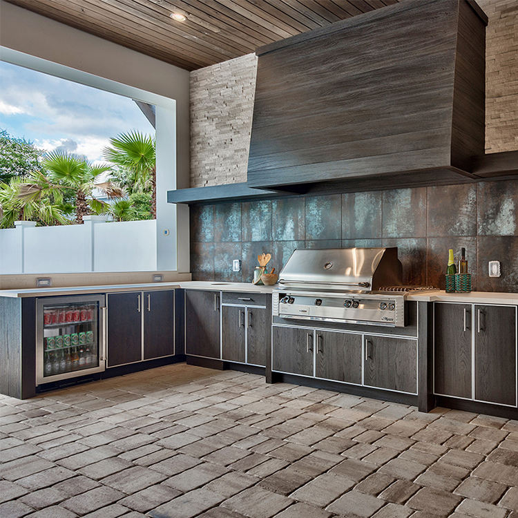 Backsplash Outdoor Bbq Customized High Quality Double Wall