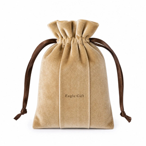 Sac à cordon en velours personnalisé, taille sur mesure, sac à bijoux avec logo personnalisé, sac de rangement recyclable - Product Image 3